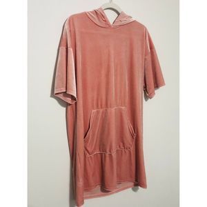 Silence + Noise Pink Velvet Dress Size L